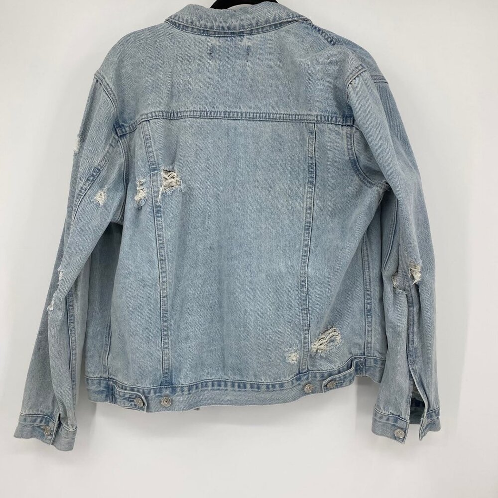 PacSun Blue Distressed Jean Jacket | Good Condition - Picture 3 of 5